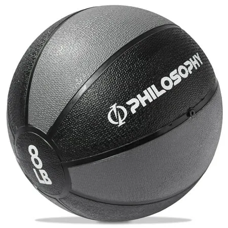 Philosophy Gym Medicine Ball 8 LB - Weighted Fitness Non-Slip Ball