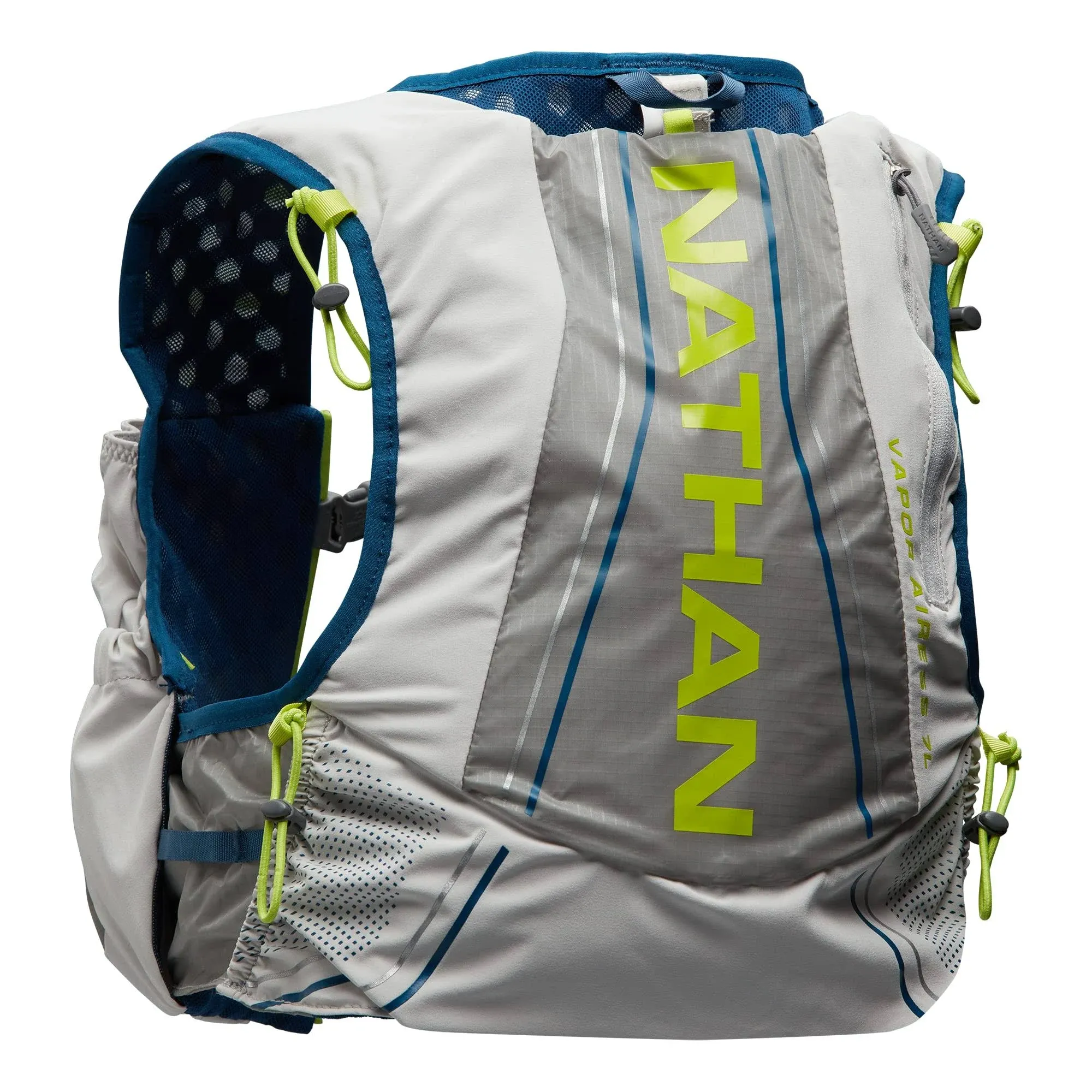 Nathan VaporAiress 2.0 7 Liter Hydration Pack Vapor Grey/Finish Lime XXS-M