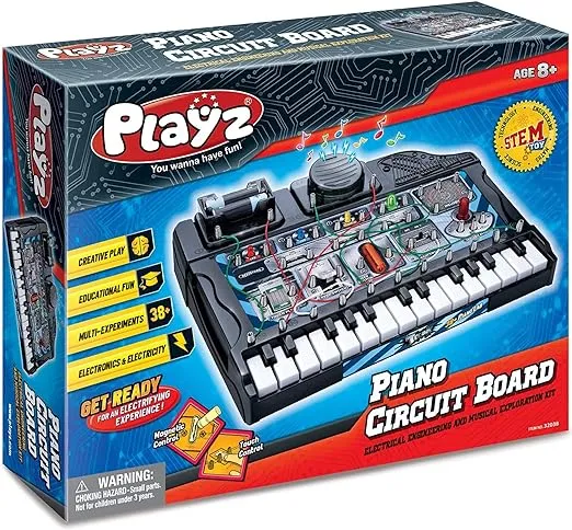 playz Electric Piano Circuit Board for Kids - 38+ Music Lab Experiments, Kids ...