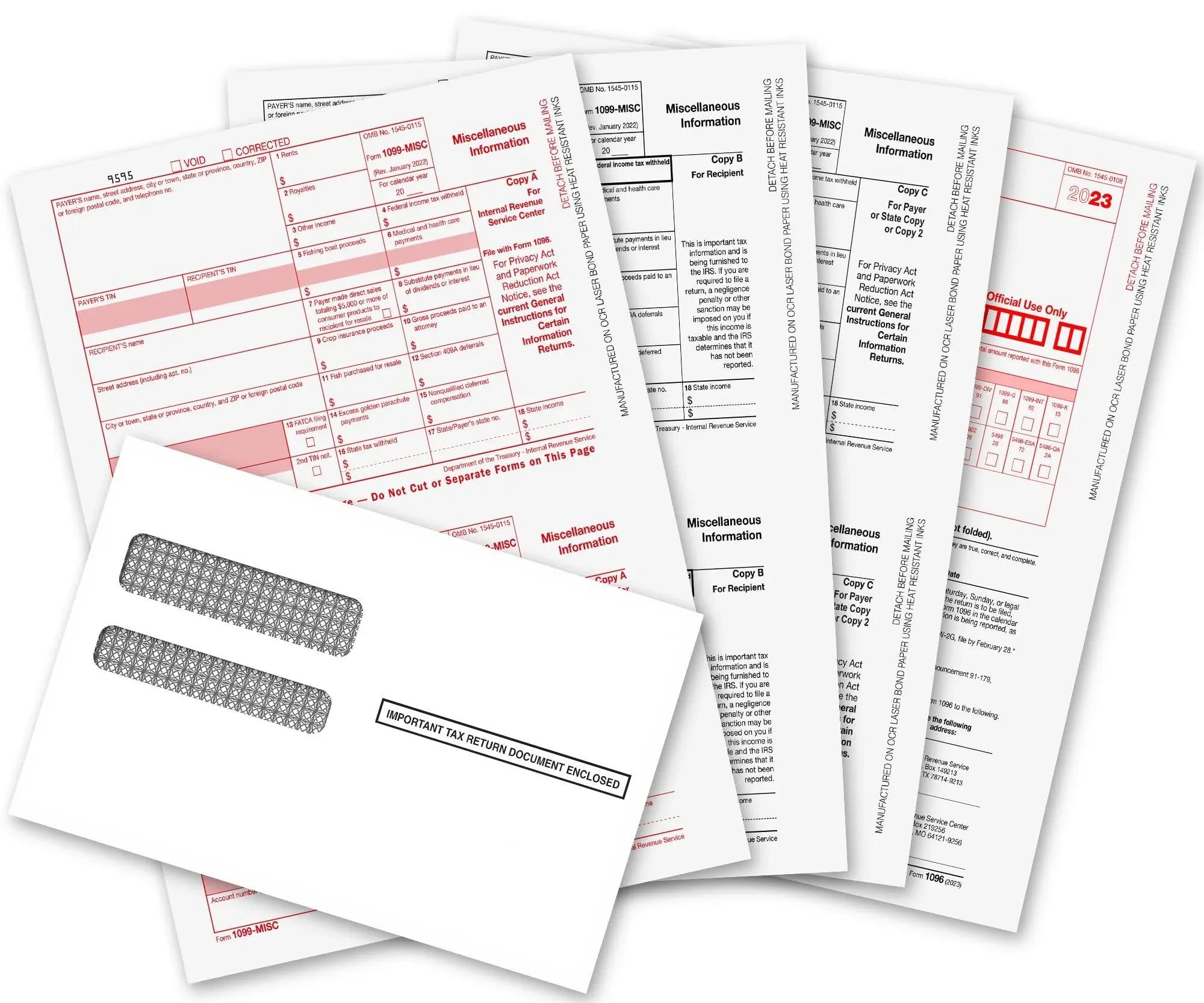 1099 MISC Forms 2023, 1099 MISC Laser Forms IRS Approved Designed for Quickbooks