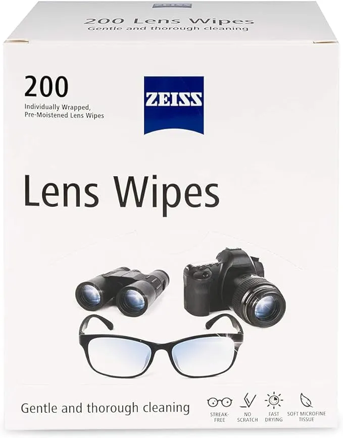 Pre-Moistened Lens Wipes Cleaning Zeiss