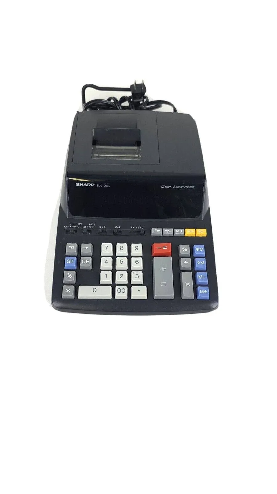 Sharp EL2196BL Two-color Printing Calculator