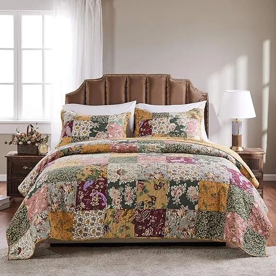 Greenland Home Fashions Antique Chic Quilt and Pillow Sham Set, 2-Piece Twin/Twin XL