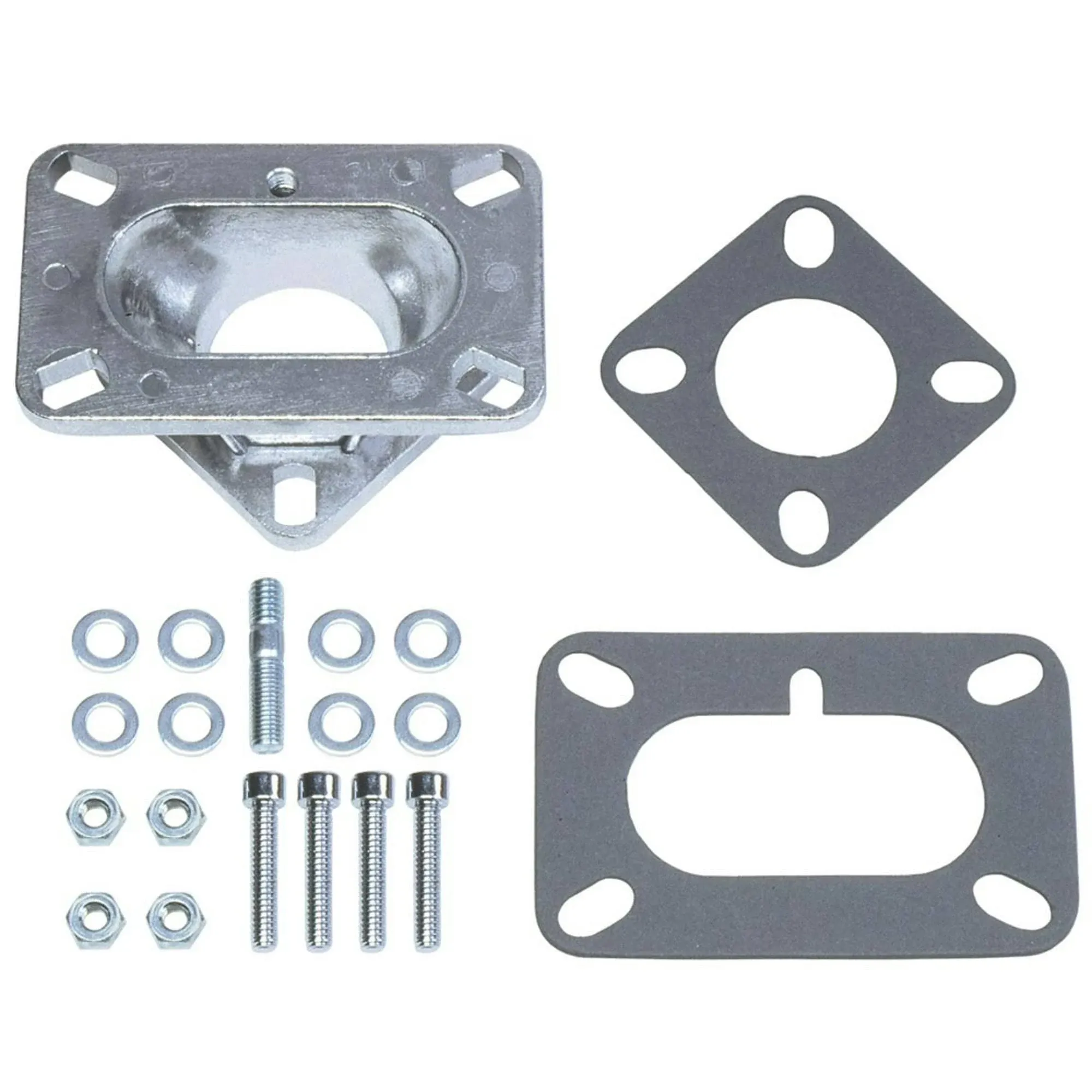 Trans-Dapt Performance 1-5/8 In. Tall 2Bbl Carb To 1Bbl Manifold Carburetor Adapter -Cast Aluminum 2025