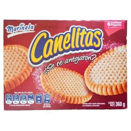 Marinela Canelitas, Irresistible Mexican Cinnamon Cookies, 1 box (6 individual bags). Great for lunch, camping, snack. Kids favorite snack. …