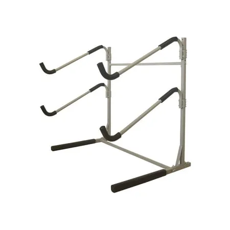 Sparehand Freestanding Dual Storage Rack for 2 SUPs or Surfboards Tools-Free Assembly Pebble Silver Finish