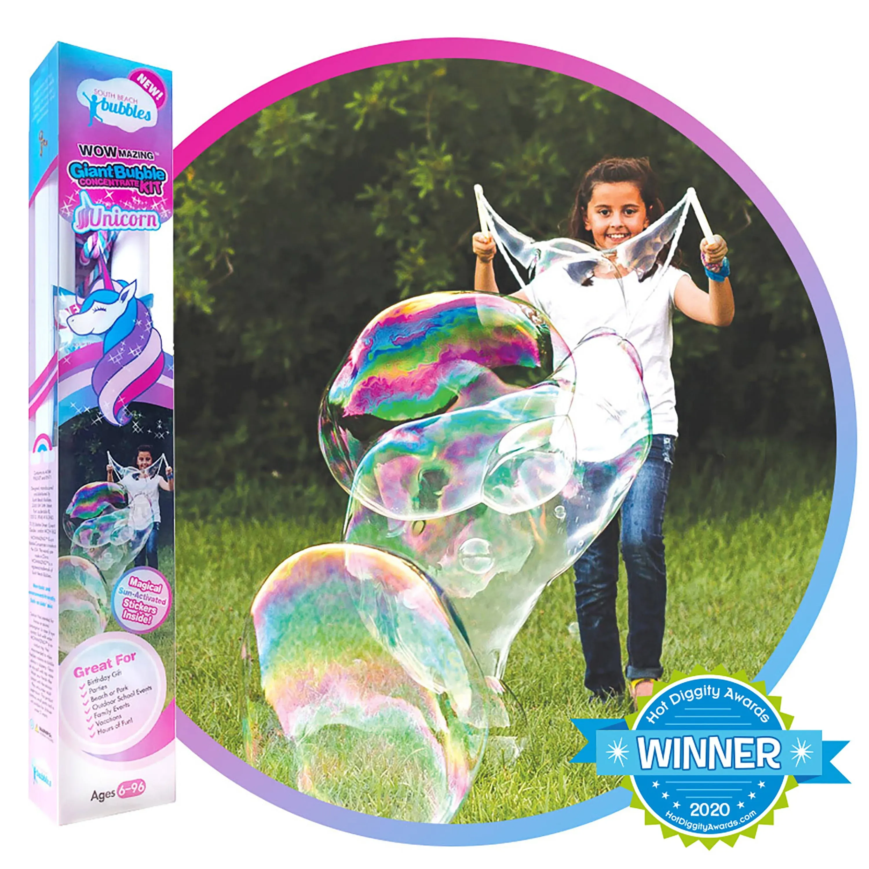 South Beach Bubbles: WOWmazing™ Giant Bubble Kit - Unicorn Edition