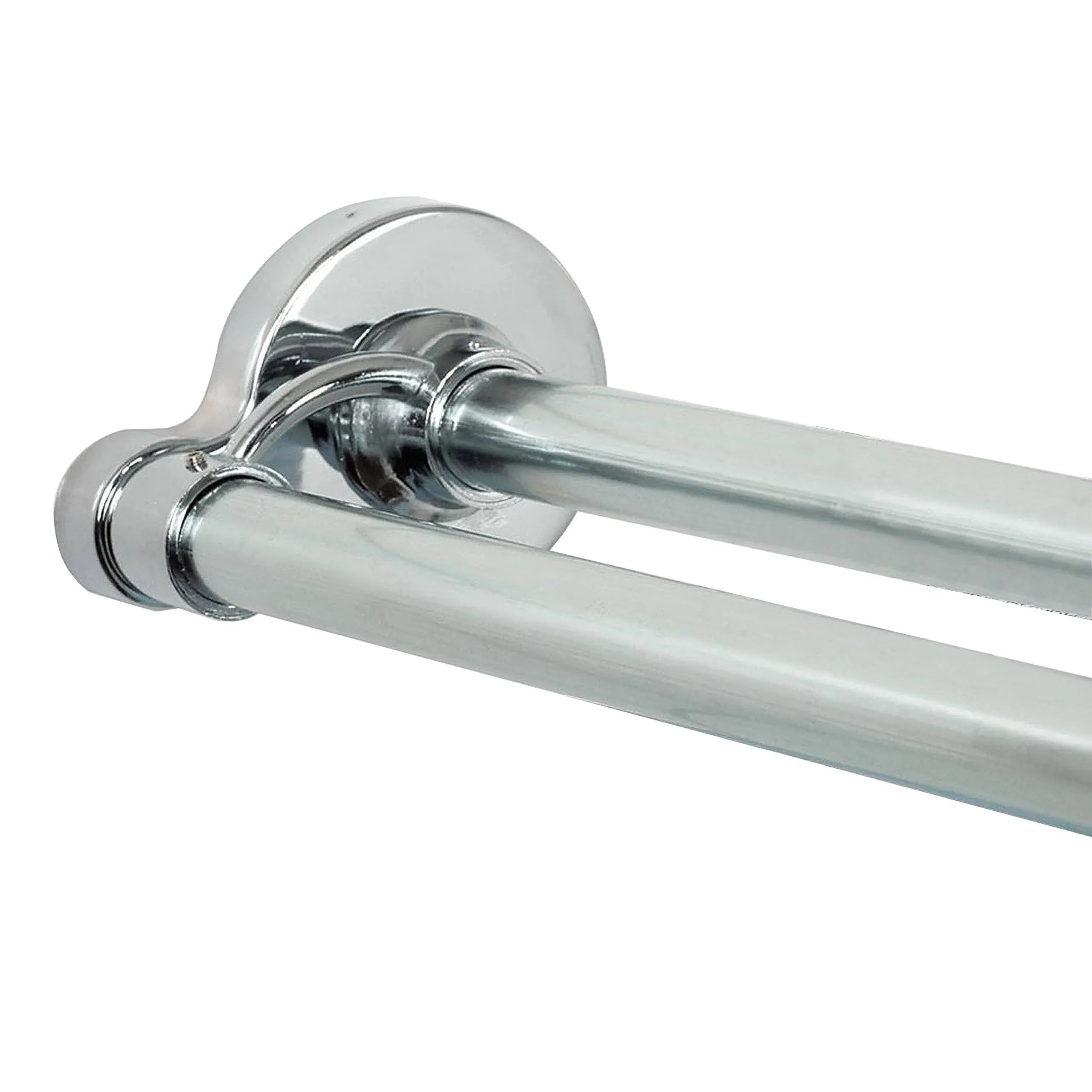 Zenna Home 36602ss Double Shower Rod, Chrome - 44 x 72 in