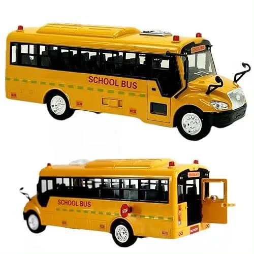 Big Daddy Huge Yellow School Bus with Lights and Cool Openable 