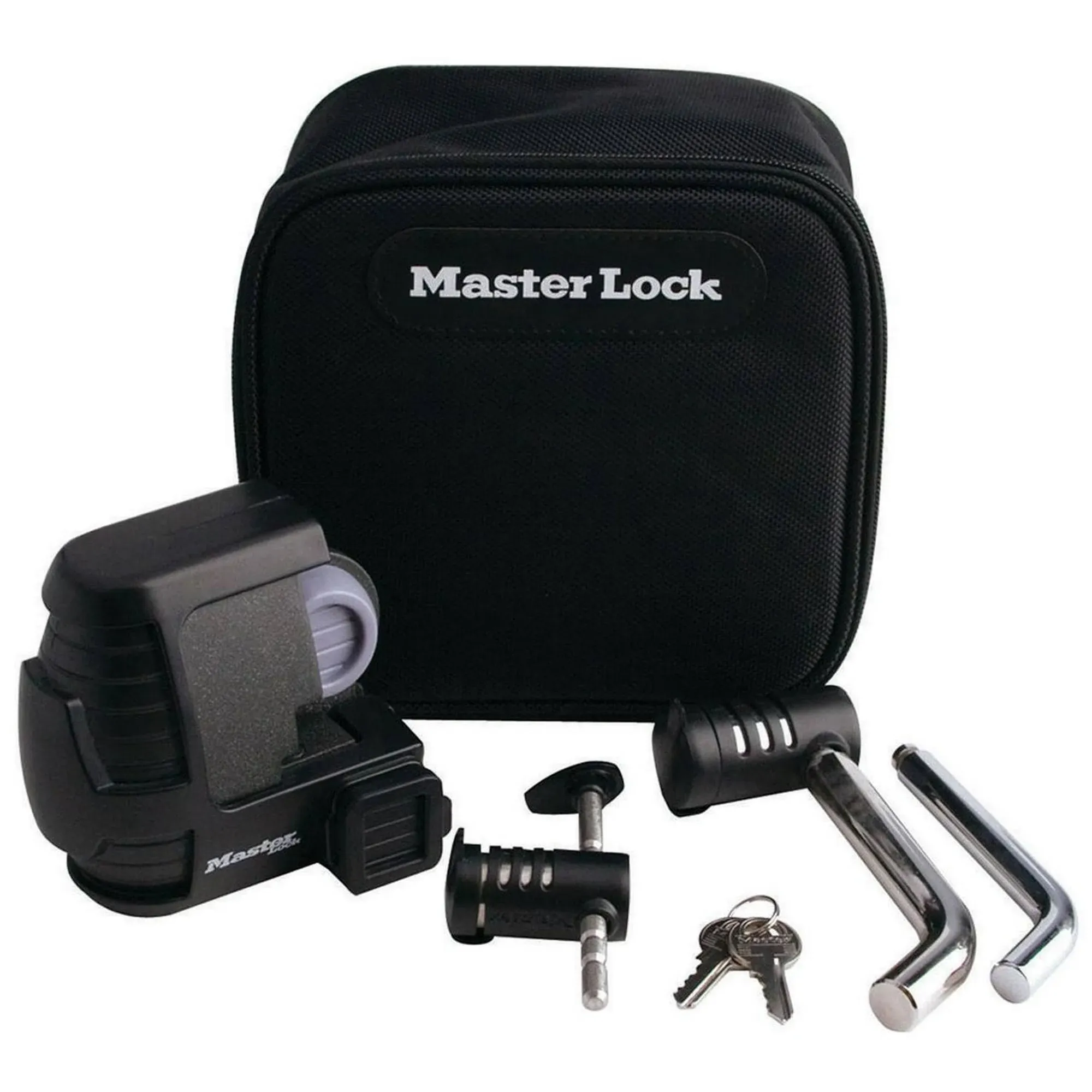 Master Lock 3794DAT Trailer Coupler/Hitch Pin Lock Set, Black