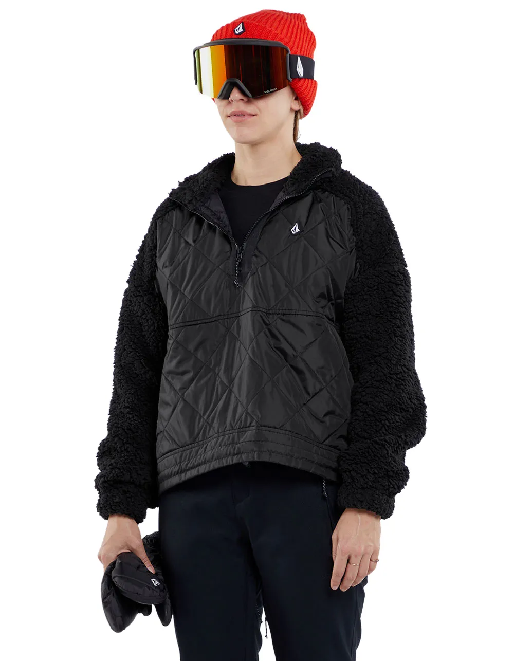 Volcom Women's Insulated Flannel Hooded Snowboard Ski Shirt Jacket