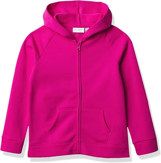 The Children's Place Girls' Uniform French Terry Zip Up Hoodie