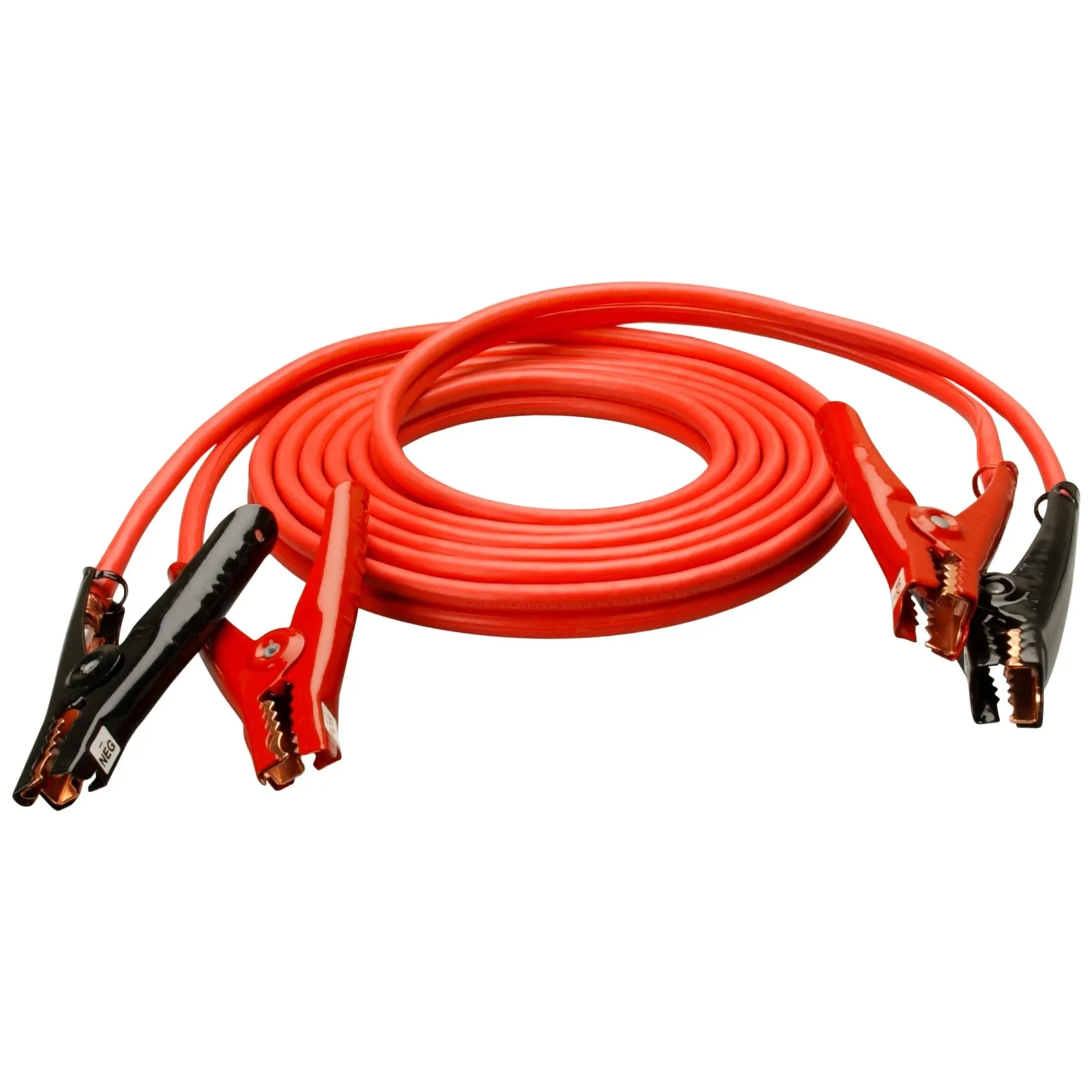 Automotive Booster Cables, 4/1 AWG, 20 ft, Red