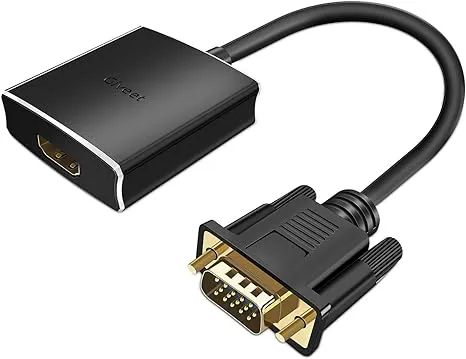 VGA to HDMI Adapter with Audio PC VGA Source Output to TV/Monitor with HDMI Connector Giveet 1080P Male VGA to Female HDMI Converter for Computer.