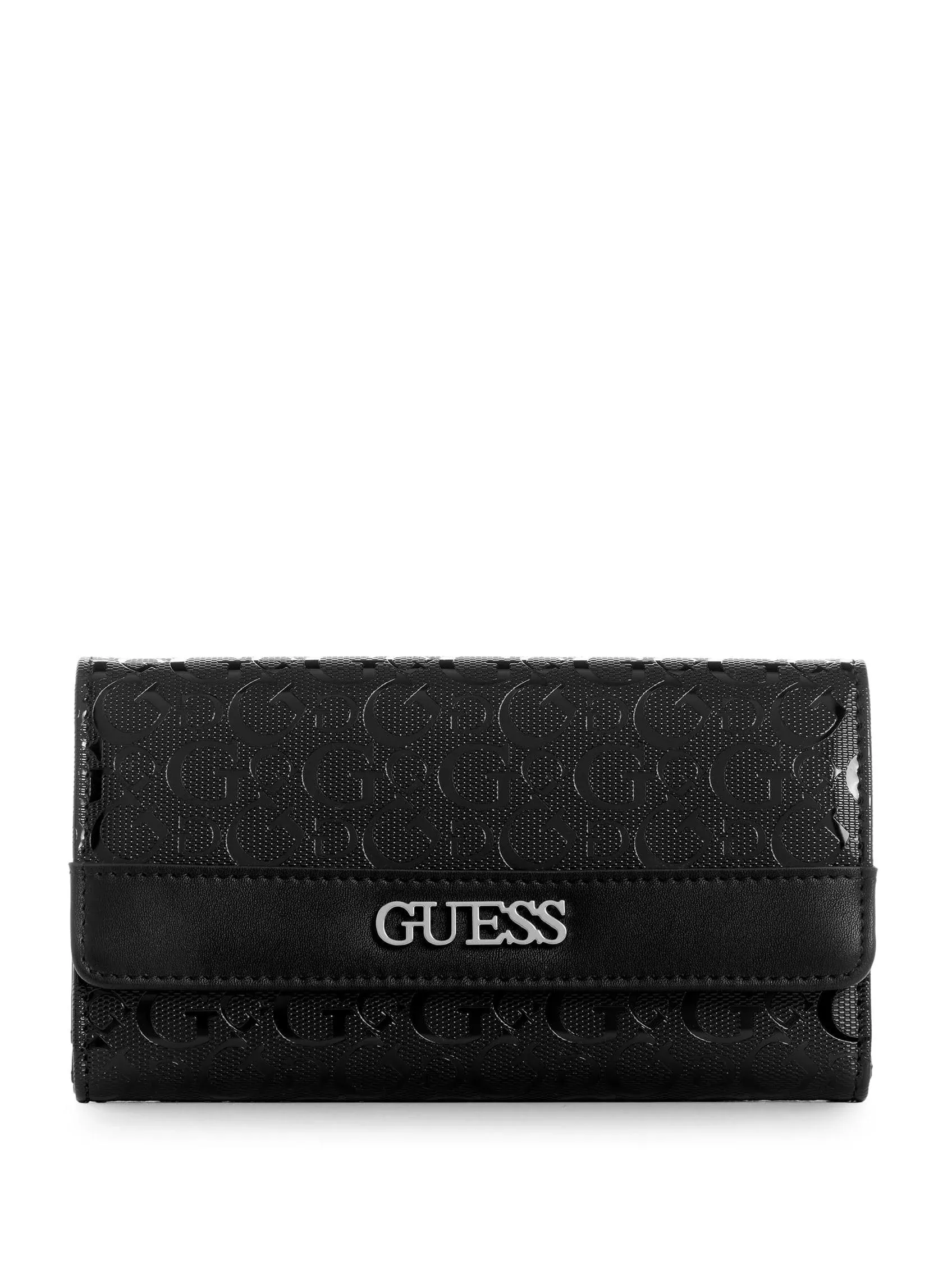 GUESS Women's Logo Ellison Slim Wallet Clutch Bag