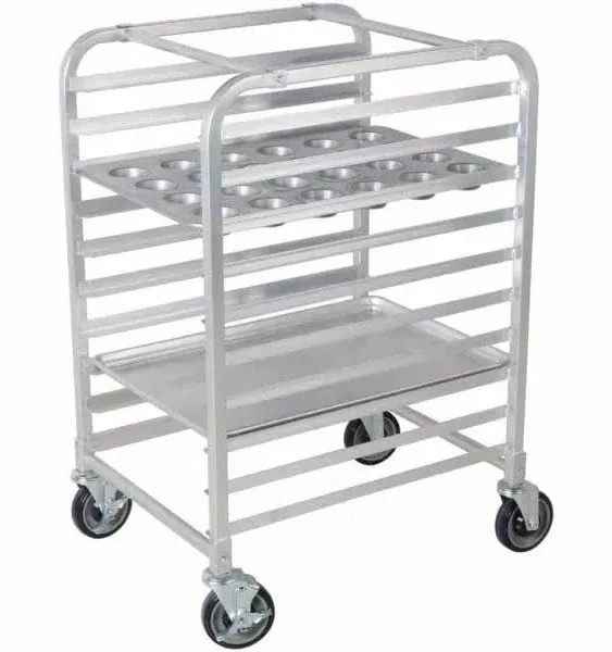 10 Tier Pan Rack - Heavy Duty, Bun Pan Sheet Rack, NSF Certified with Wheels