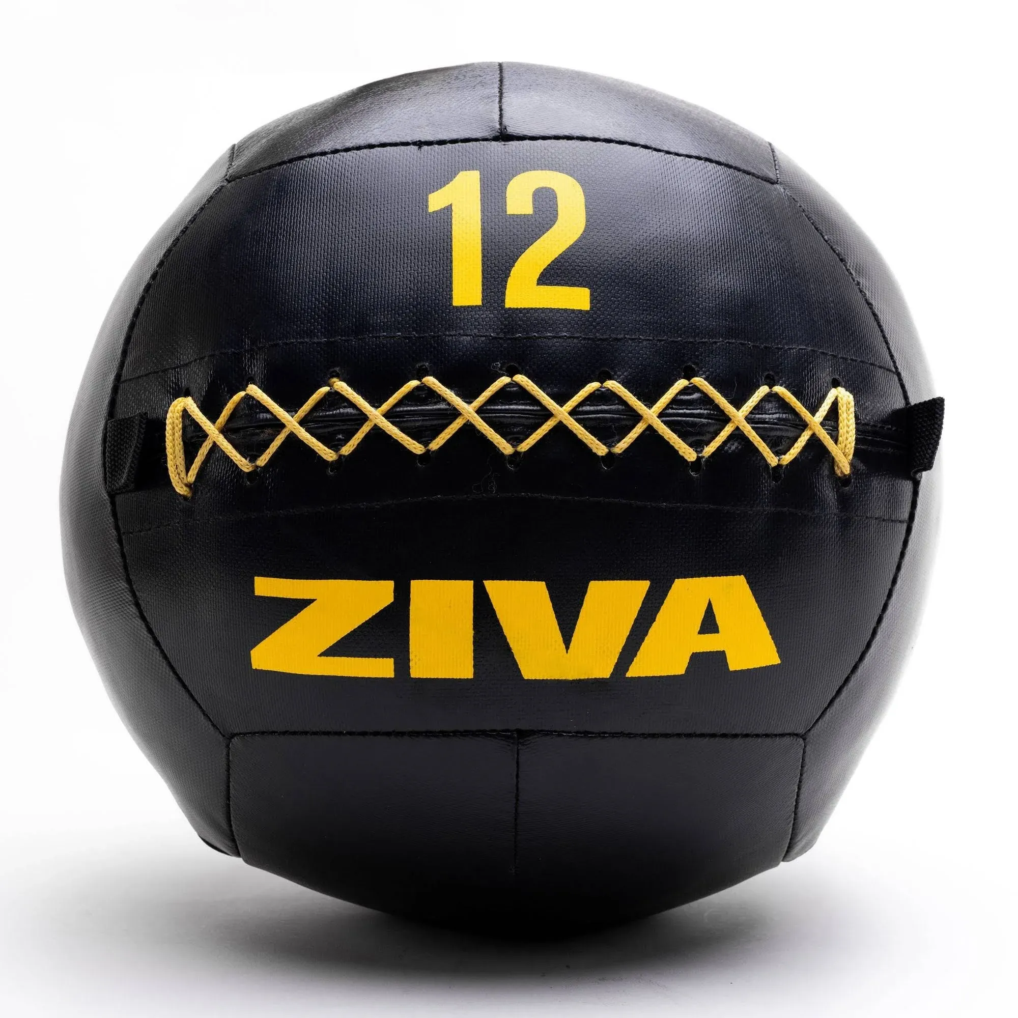 Ziva Commercial Grade Soft Wall Medicine Ball - Black 12lbs