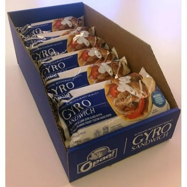 Grecian Delight Premade Gyro Sandwich -- 12 per case.