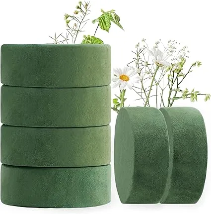 Max Shape Round Floral Foam Blocks, 4.72'' Dry Floral Foam for Artificial Flowers.Craft Project,Wedding Aisle Flowers,Arty Decoration