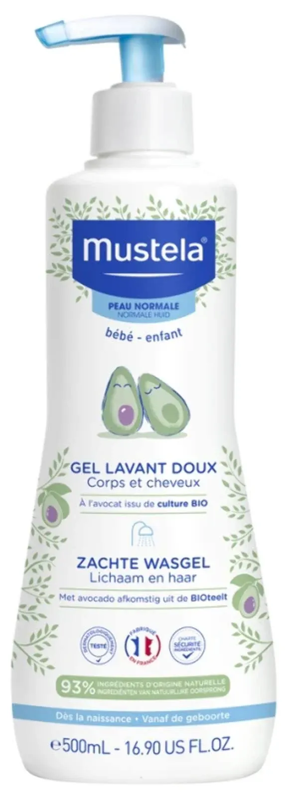 Mustela Gentle Cleansing Gel with Avocado 500ml Baby &amp; Child