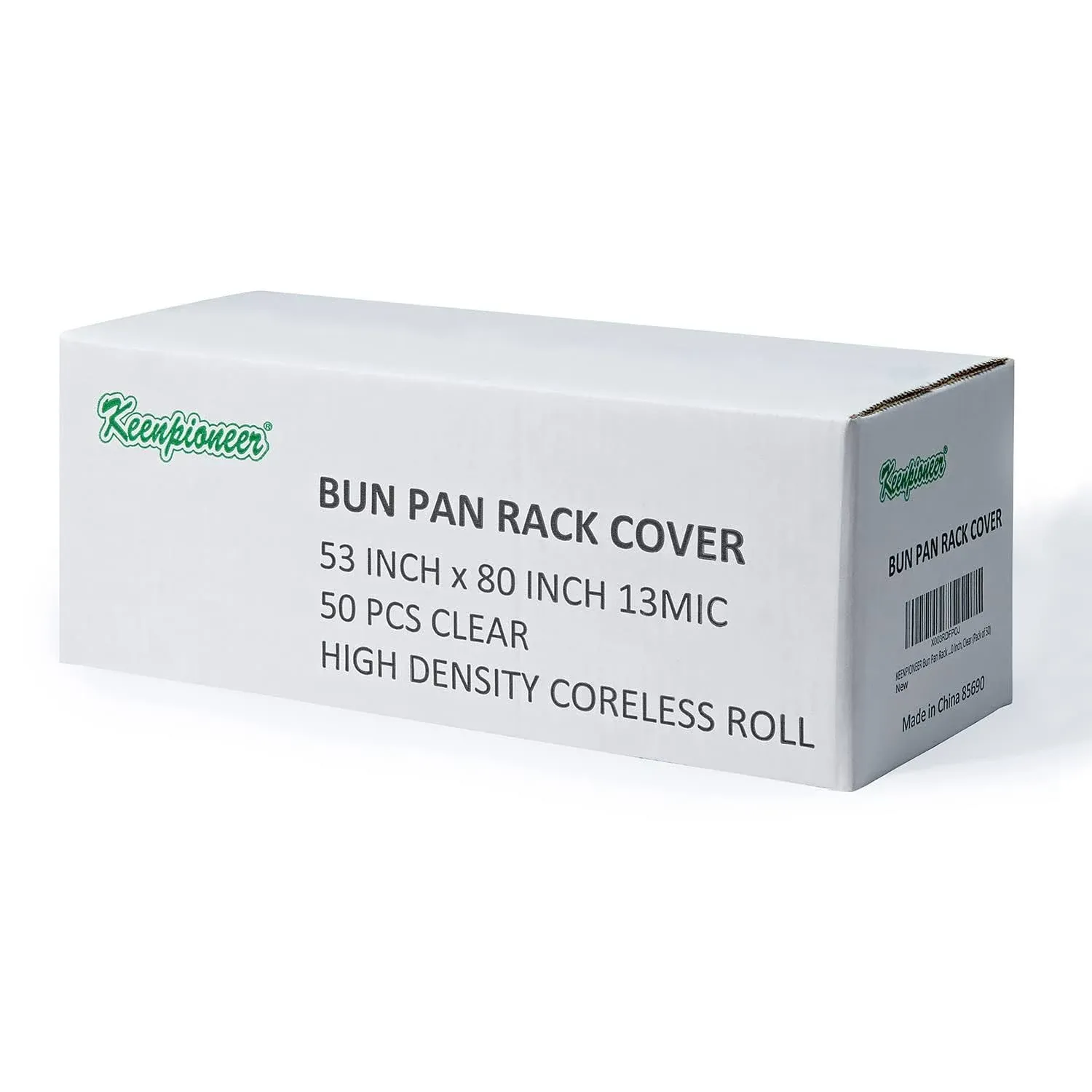 Keenpioneer Disposable Bun Pan Rack Cover Rolls, 53X 80 inch, Clear (Case of 50)