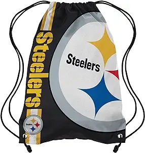 FOCO Pittsburgh Steelers NFL Big Logo Drawstring Backpack