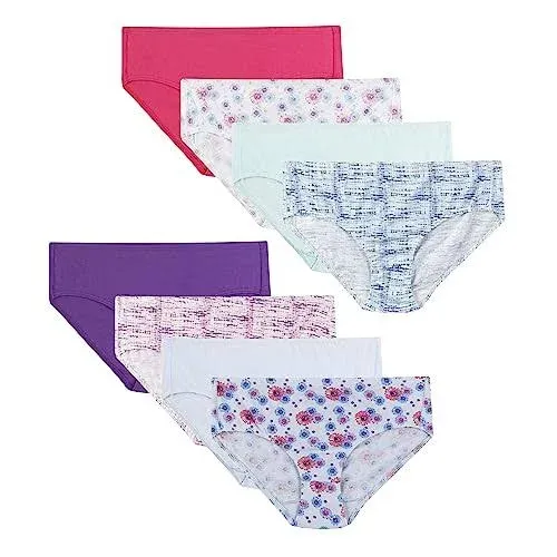 Girls Hanes Ultimate® 8-Pack Pure Comfort® Organic Brief Panties