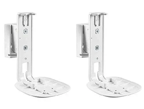 ynVISION.DESIGN Adjustable Wall Mount Bracket Compatible with Sonos One, One SL, and Play:1 Speaker | 2 Pack | (White)