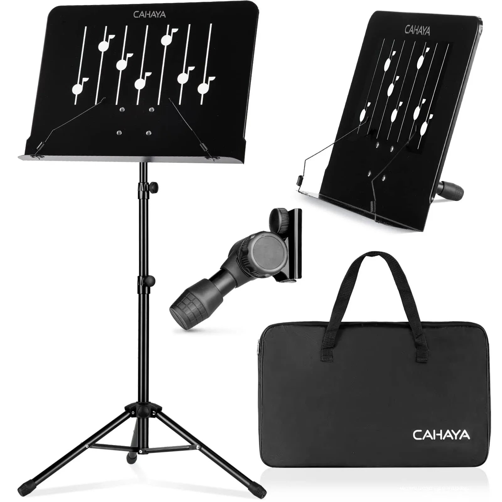 CAHAYA Sheet Music Stand with Carry Bag Notes Books Stand Laptop Stand Tablet Desk Top Stand CY0234