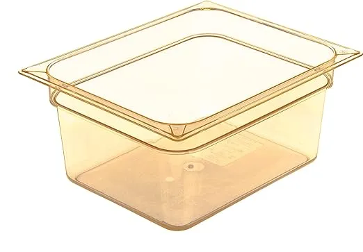 Carlisle FoodService Products 10422B13 StorPlus High Heat Food Pan, 6" Deep, Half Size, Amber