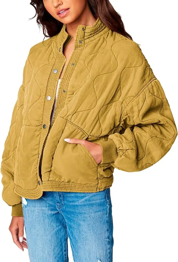 Blank Nyc Quilted Jacket Chai Tea