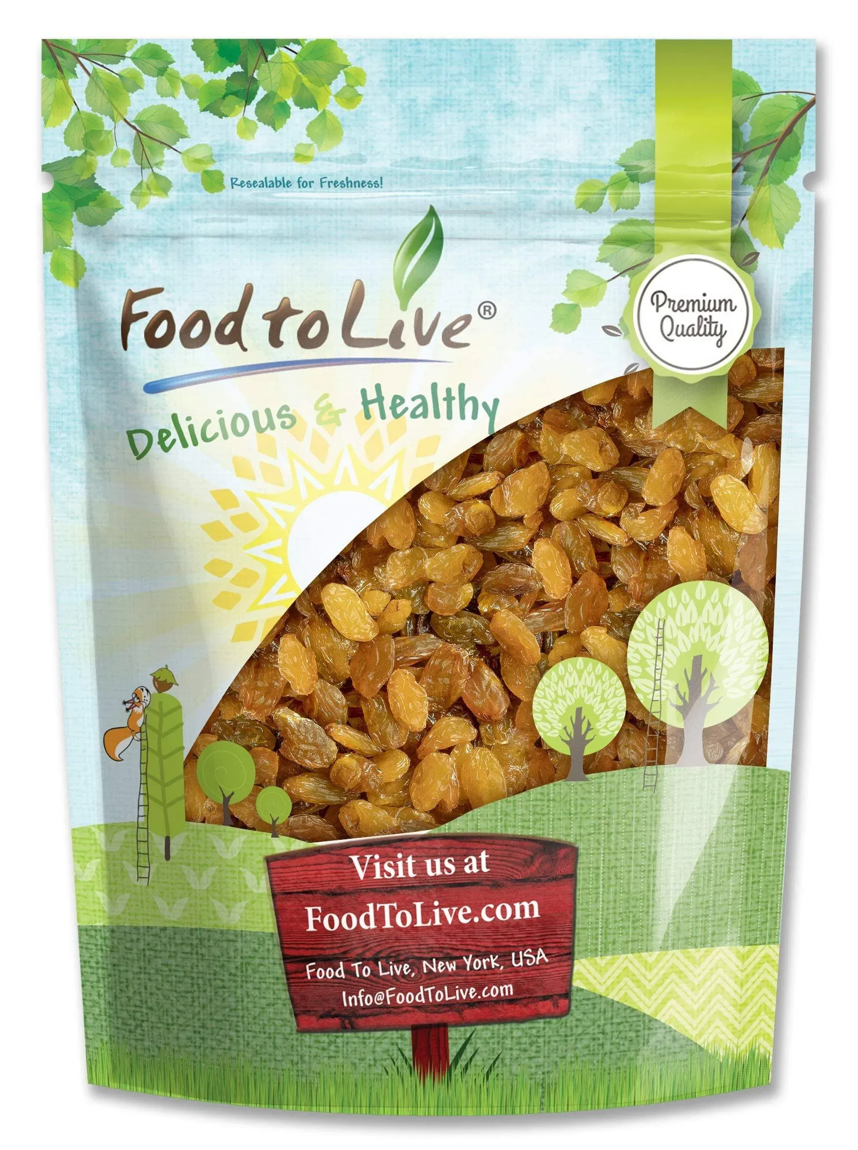 Food to Live California Jumbo Golden Raisins