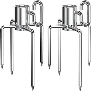 onlyfire 6008 Rotisserie Meat Forks(1-Pair) for Weber and Other Model Grills - Only Fits 5/16" Square Spit Rods