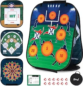 GUD Football, Baseball & Darts Sports Games Toy, Yard Lawn Outdoor & Indoor Birthday Gifts Target Football Toy, Kids Set, Toss Toys, Boys Gifts Year Old Ages