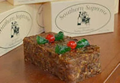 Southern Supreme Holiday Fruit Cake 2 Lb in Gift Box