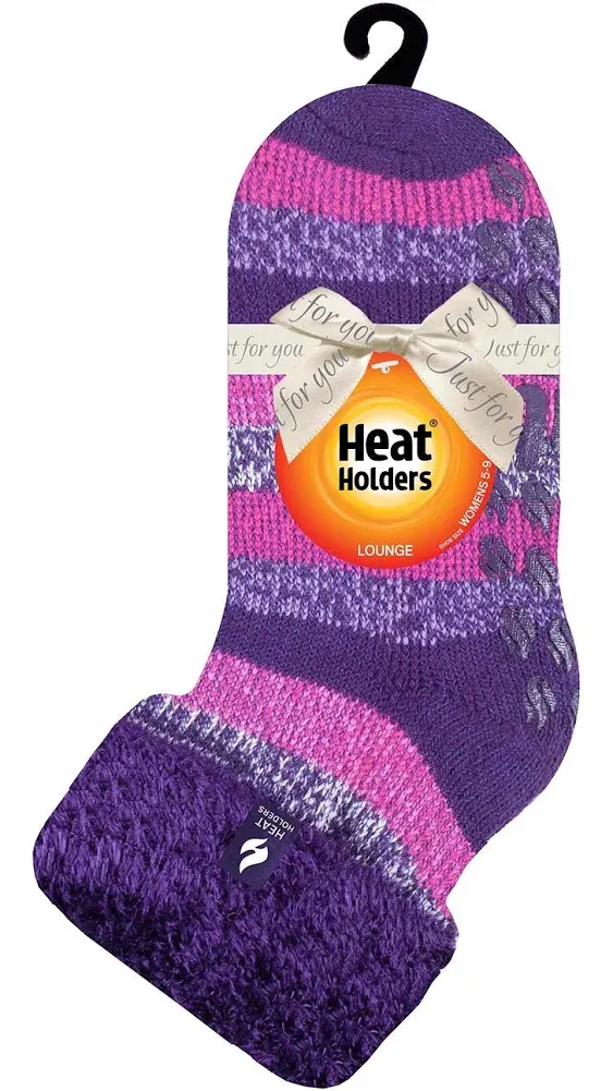 Heat Holders Women's Annabelle Stripe Lounge Socks - Pink - Size 5-9