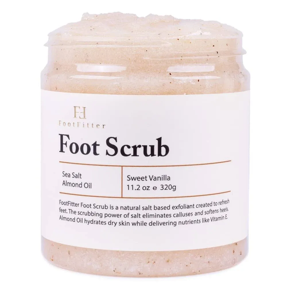 FootFitter Foot Scrub Exfoliating Natural Sea Salt Based Feet & Dry Skin Scrub ...