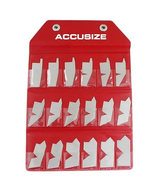 Accusize Industrial Tools 18 Pc Angle Gauge Set 3602-5050