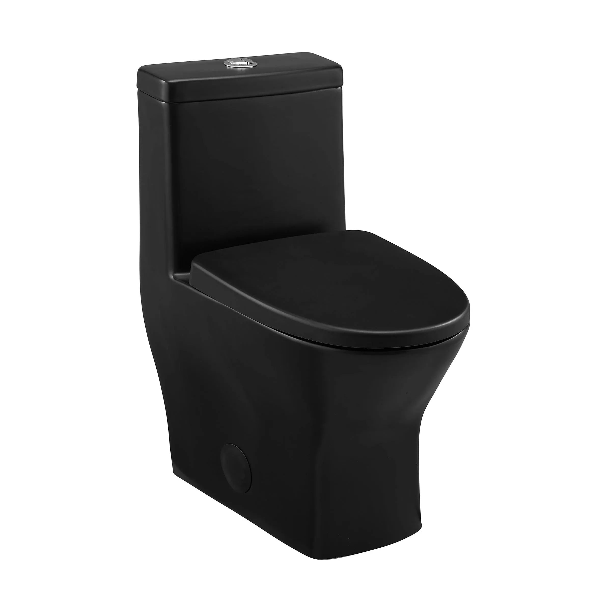 Swiss Madison Sublime II One-Piece Round Toilet Dual-Flush 1.1/1.6 GPF, Matte Black