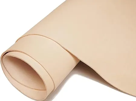 Vegetable Tanned Leather Sheets for Crafts (5.0-5.5oz | 2.0mm Thickness) Full Grain Tooling Leather Thick Cowhide Crafting Leather (Natural-2.0mm, 10"x10")