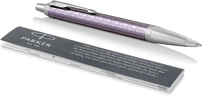 Parker IM Ballpoint Pen, Premium Dark Violet and Chrome with Medium Point Black Ink Refill (1975568)