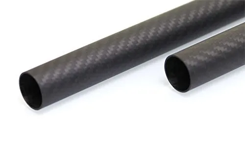 ARRIS 20mm Outer Dia. 500mm 3K Roll Wrapped 100% Carbon Fiber Tube 18mm x 20mm x 500mm Matt Surface (2 PCS)