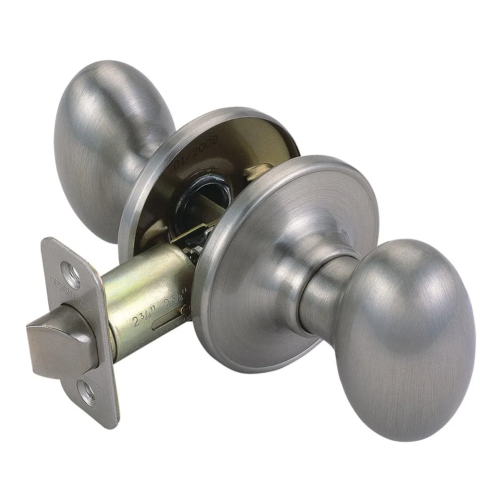 Design House Egg Satin Nickel Interior Hall/Closet Passage Door Knob