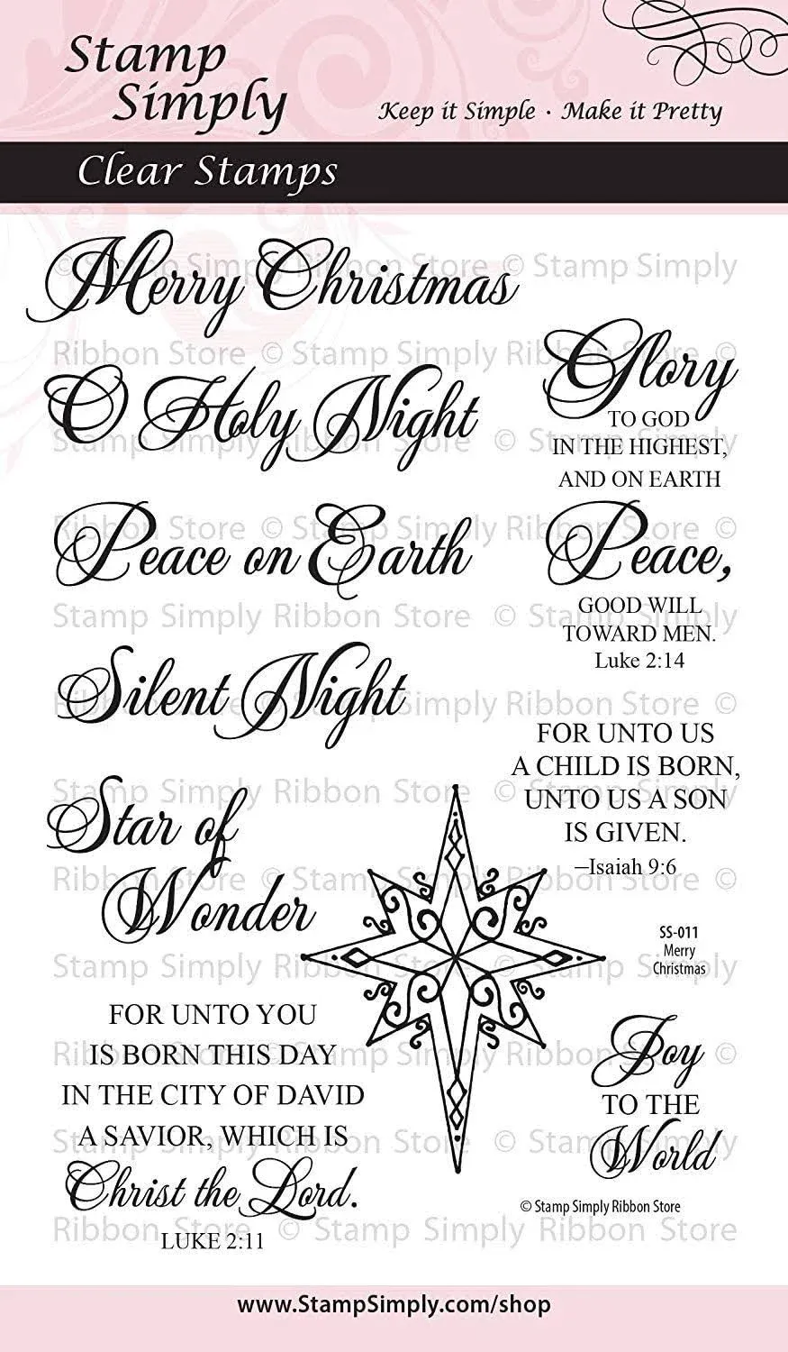 Stamp Simply Clear Stamps Christian Religious Merry Christmas 4x6 Inch Sheet ...