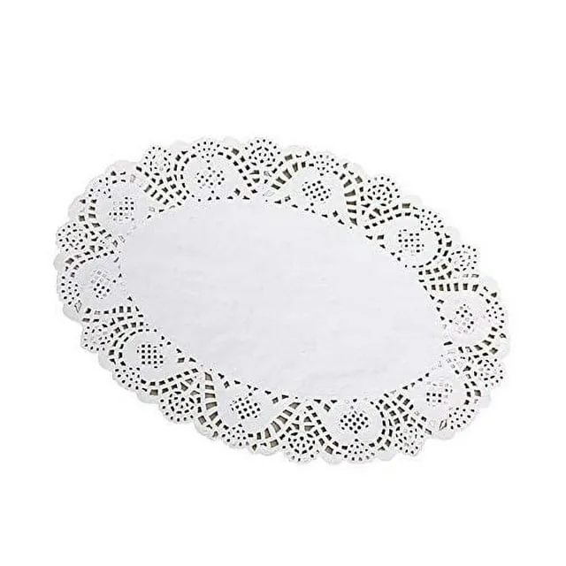 Tim&Lin White Lace Paper Doilies - 10 inch Round Paper Doilies - Disposable Paper Placemats - for Wedding, Birthday, Cakes, Desserts, Tableware Food