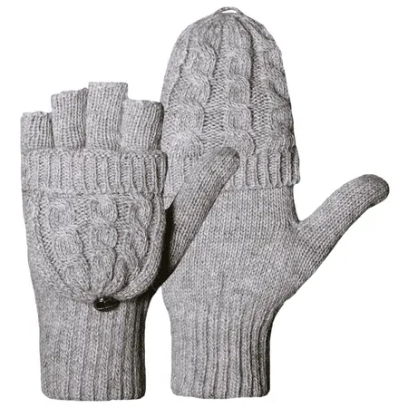 Winter Gloves Warm Wool Knit Flip Fingerless Gloves Mittens for Women Gifts