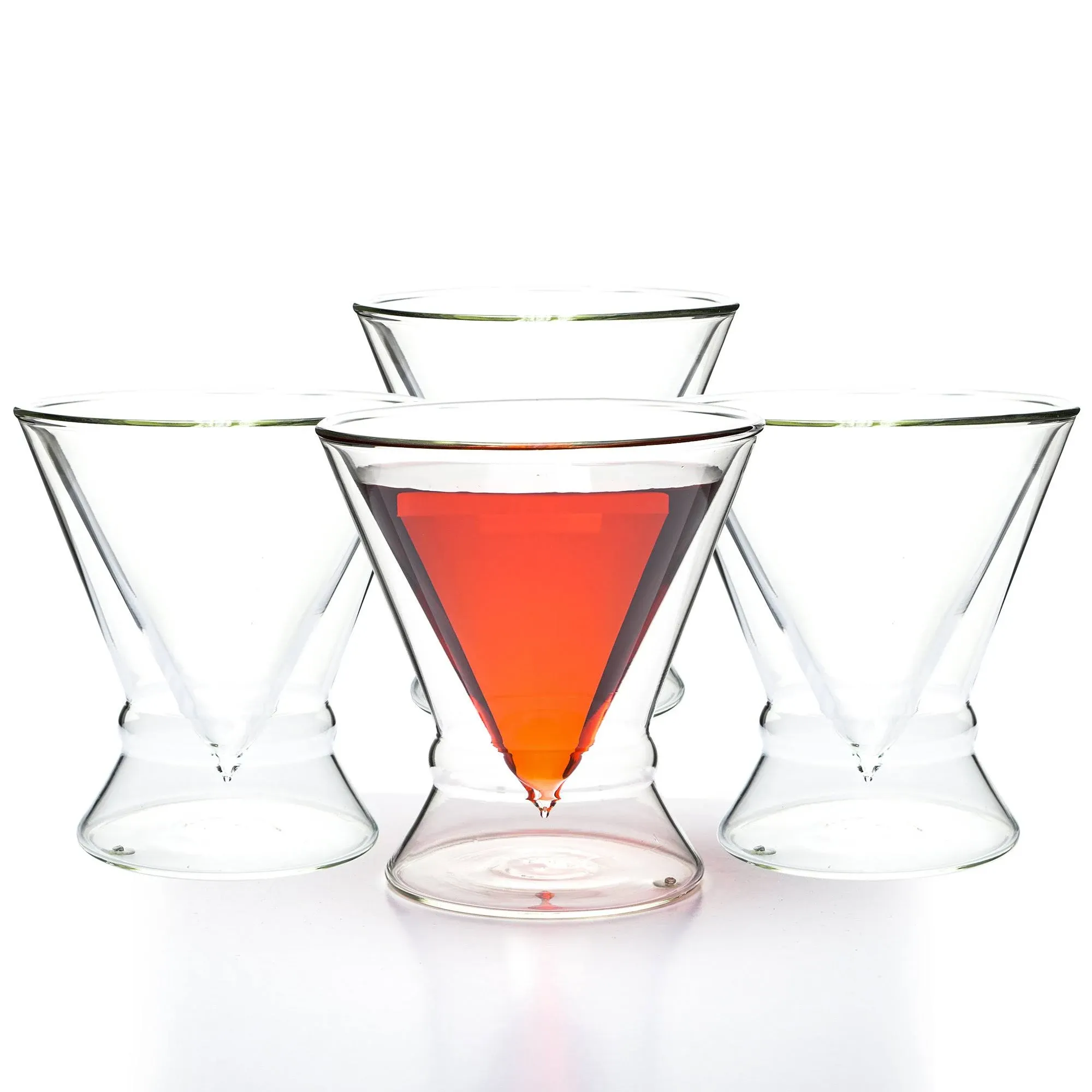 Lemonsoda Double-Walled Stemless Martini Glasses