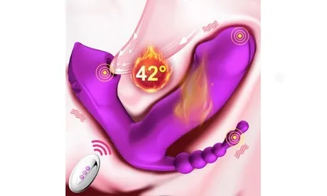 3 in 1 Remote Wearable Panties Dildo Vibrator G-Spot Sucking Massager Sex Toy Purple