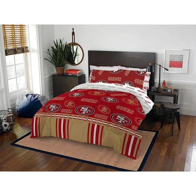 Northwest NFL San Francisco 49ers Unisex-Adult Bed in a Bag Set, Queen, Rotary