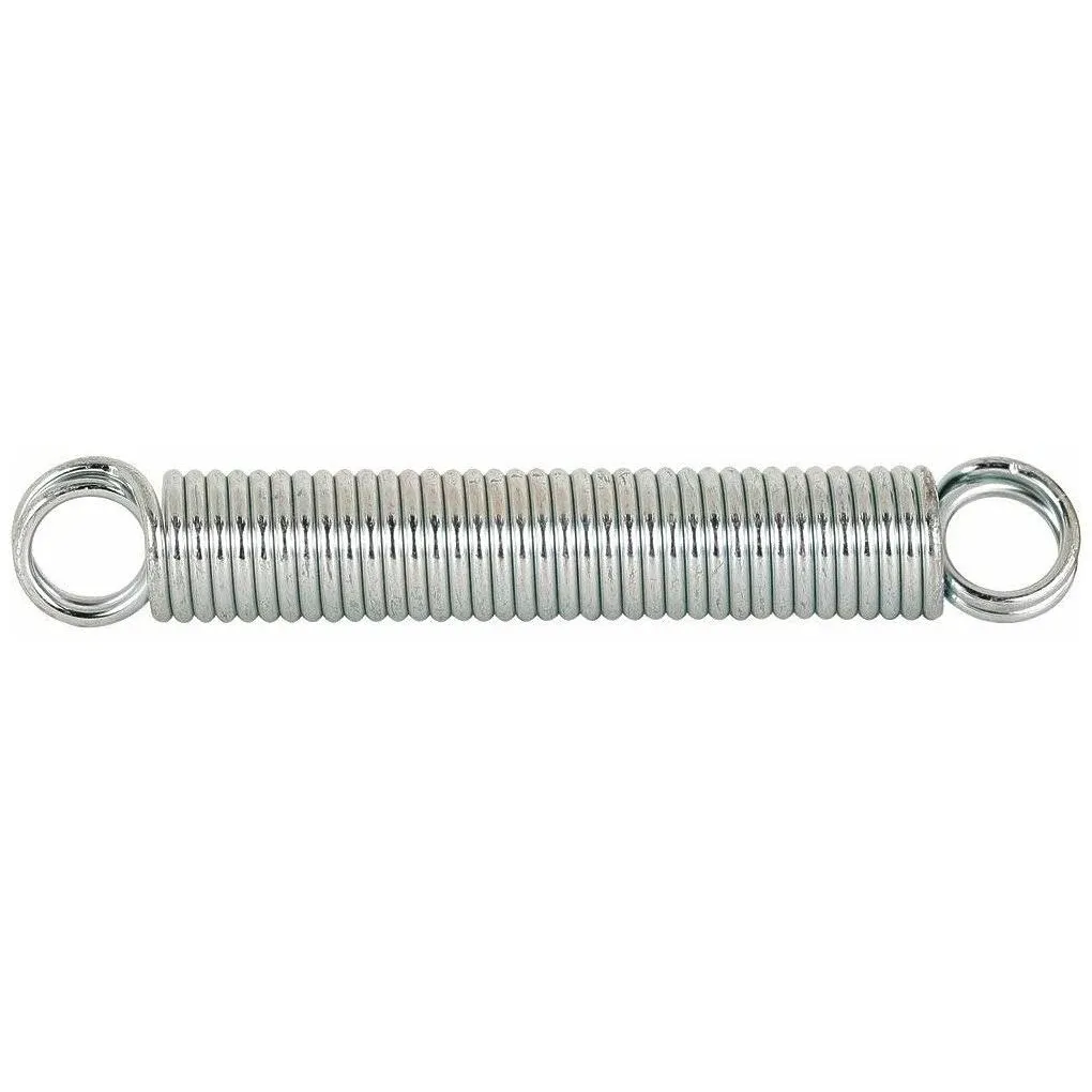 Prime-Line SP 9630 Extension Spring, Spring Steel Construction, Nickel-Plated Finish, 0.135 GA x 1 In. x 7 In., Closed Double Loop (Single Pack)